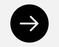 Right Arrow Round Circle Button Icon Direction Navigation Orientation Point Pointer Next Skip Ahead Forward Side Beside Sideway Royalty Free Stock Photo