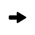 Right arrow symbol icon. vector