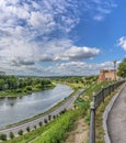 View of the Neman river embankment in Grodno Royalty Free Stock Photo