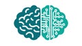 Right Brain Creativity Circuitry Icon, Innovation and Intuition, vector design Generative AI Royalty Free Stock Photo
