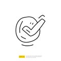 right check tick. checklist mark choice doodle icon sign symbol vector illustration