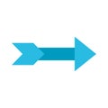 Right direction arrow flat style icon vector design Royalty Free Stock Photo