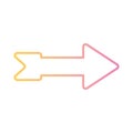 Right direction arrow gradient style icon vector design Royalty Free Stock Photo