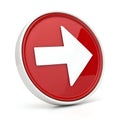 Right Direction Arrow Icon Isolated on White Royalty Free Stock Photo