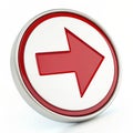Right direction arrow icon isolated on white Royalty Free Stock Photo