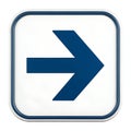 Right Direction Arrow Icon Isolated on White Royalty Free Stock Photo