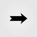 Right direction arrow icon. Next button symbol for web site page, mobile app and UI design Royalty Free Stock Photo