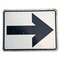Right direction arrow isolated on white background Royalty Free Stock Photo