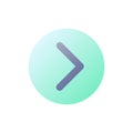 Right direction pointer pixel perfect flat gradient color ui icon Royalty Free Stock Photo
