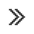 Right double arrow pixelated ui icon