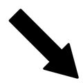 Right Down Arrow Flat Icon Symbol