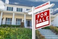 Right Facing Foreclosure For Sale Real Estate Sign Royalty Free Stock Photo