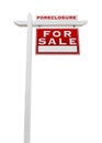 Right Facing Foreclosure Sold For Sale Real Estate Sign Isolated Royalty Free Stock Photo