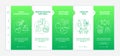 Right food for exercises green gradient onboarding template