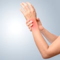 Rash at right left wrist Royalty Free Stock Photo