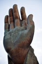 The Right Hand of Tian Tan Giant Buddha from Po Lin Monastery Royalty Free Stock Photo