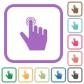 Right handed clicking gesture simple icons