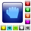 Right handed grab gesture color square buttons