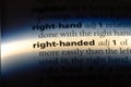 right handed