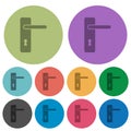 Right handed simple door handle color darker flat icons