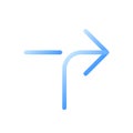 Right horizontal alignment sign flat gradient two-color ui icon Royalty Free Stock Photo