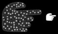 Right Index Finger - Bright Web Network with Glare Spots