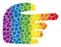 Spectrum Right index finger Composition Icon of Round Dots