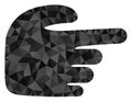 Right Index Finger Triangle Lowpoly Flat Icon