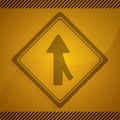 right lane merge sign. Vector illustration decorative design Royalty Free Stock Photo