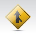 right lane merge sign. Vector illustration decorative design Royalty Free Stock Photo