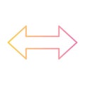 Right and leaft arrow gradient style icon vector design Royalty Free Stock Photo