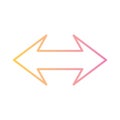 Right and leaft arrow gradient style icon vector design Royalty Free Stock Photo