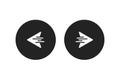 Right left or next back icon. Arrows right or left. Vector