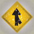right merge road sign. Vector illustration decorative design Royalty Free Stock Photo