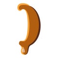 Right parenthesis from caramel icon Royalty Free Stock Photo