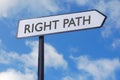 Right path sign Royalty Free Stock Photo