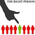 Right person Royalty Free Stock Photo