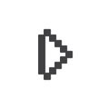 Right pixel arrow vector icon