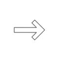 Right pointing arrow icon for web navigation and interface design Royalty Free Stock Photo