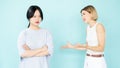 right proving quarrel women disagreement arguments Royalty Free Stock Photo