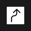 Right reverse turn dark mode glyph ui icon