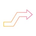 Right s arrow gradient style icon vector design Royalty Free Stock Photo