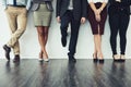 The right shoes make the right impression. Cropped studio shot of a group of young businesspeople standing together in a