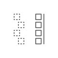 Right side alignment line icon