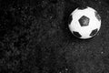 Right side Football, soccer ball black and white image