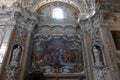 Right side wall of the Churrigueresque style Communion Chapel of Biar, Alicante, Spain Royalty Free Stock Photo