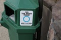 Right Thing Dont Litter Green Bin Royalty Free Stock Photo