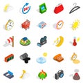 Right time icons set, isometric style