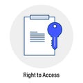 Right to Access GDPR Icon: Data Inquiry.