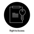 Right to Access GDPR Icon: Data Inquiry.
